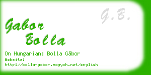 gabor bolla business card